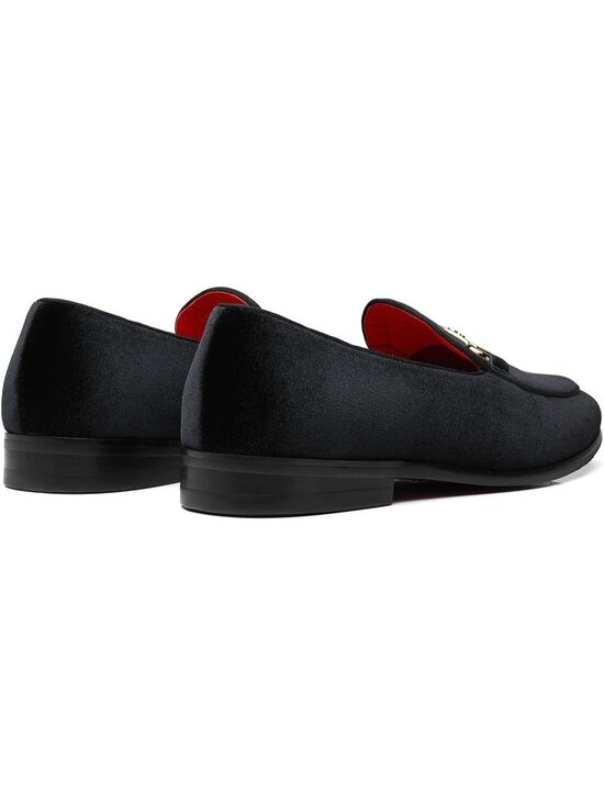 Men\'s Black Velvet Loafers Wedding Party Prom Homecoming Shoes main image 6